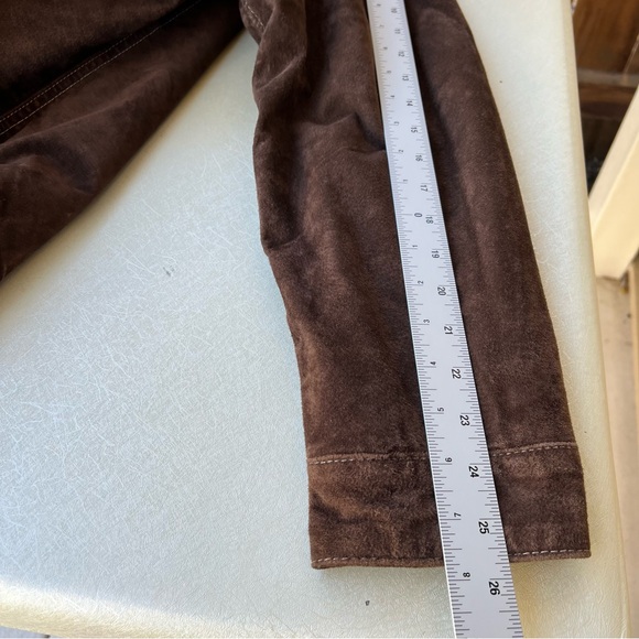 Scully Brown BOAR SUEDE PILOT JACKET with Cream Sherpa Collar Men’s Size XL - Picture 7 of 11